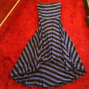 High low stripped dress